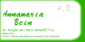 annamaria bein business card